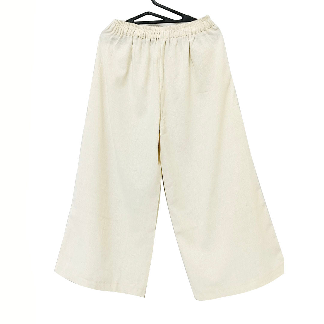 Artistic Retro Cotton Linen Wide-Leg Pants: Loose Fit Plus Size Women’s Casual Trousers