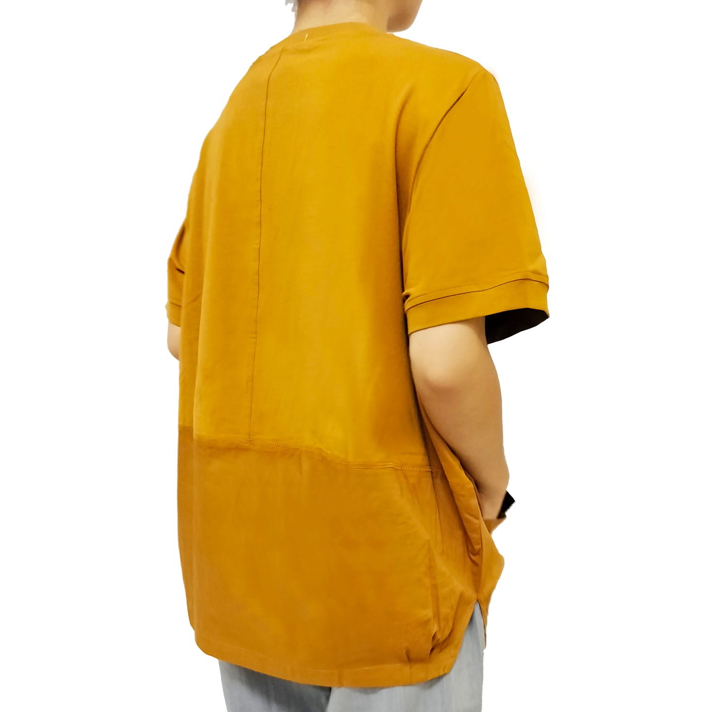 New Short Sleeve T-Shirt: Artistic, Simple, Solid Color, Loose Fit, Cotton Blend Casual Top