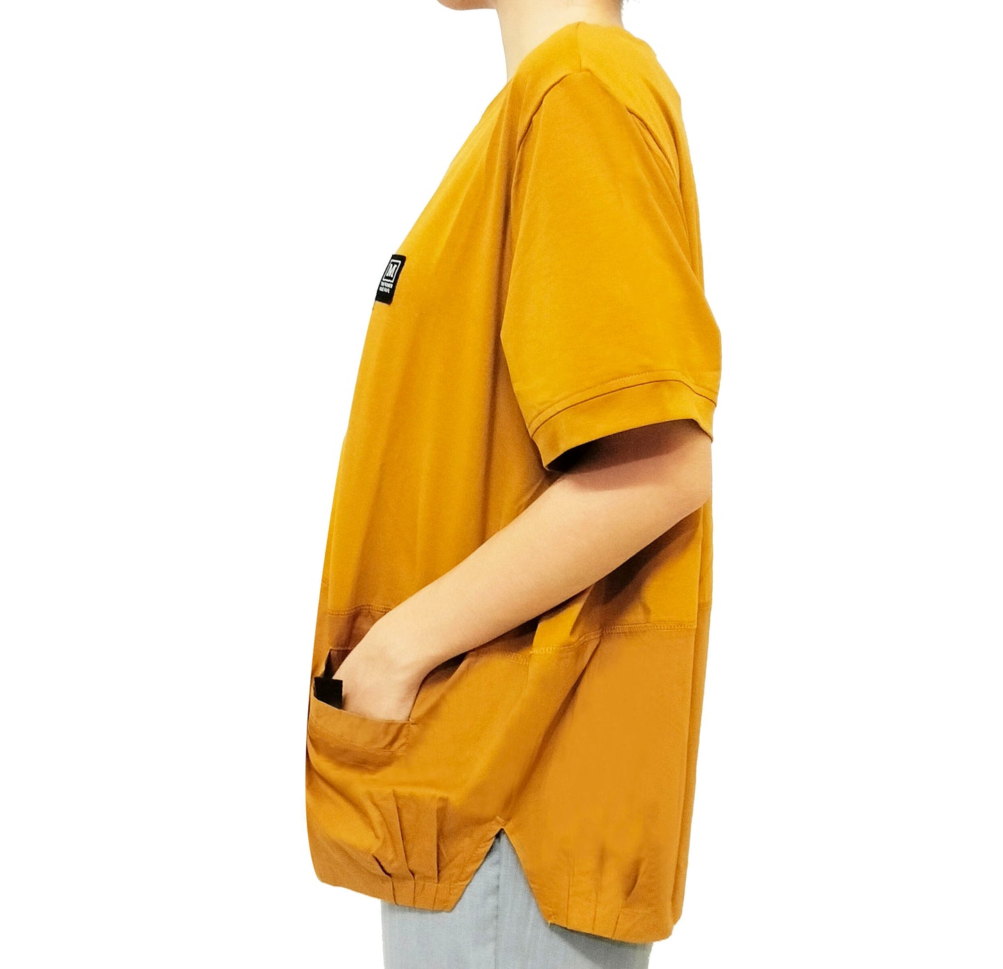 New Short Sleeve T-Shirt: Artistic, Simple, Solid Color, Loose Fit, Cotton Blend Casual Top
