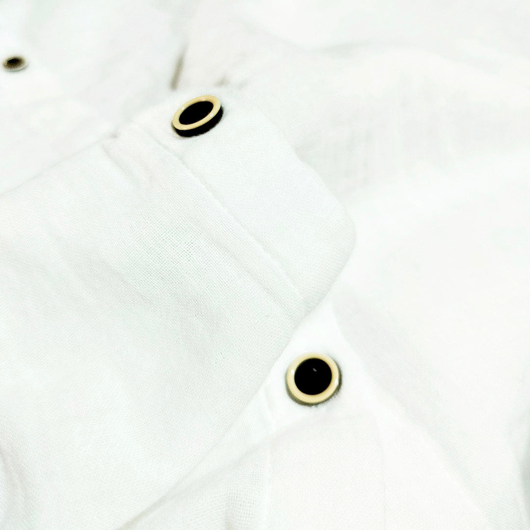 Korean Design High-Collar Cotton Long Sleeve Shirt: Loose, Artistic Top, Vintage Base Shirt, Blouse