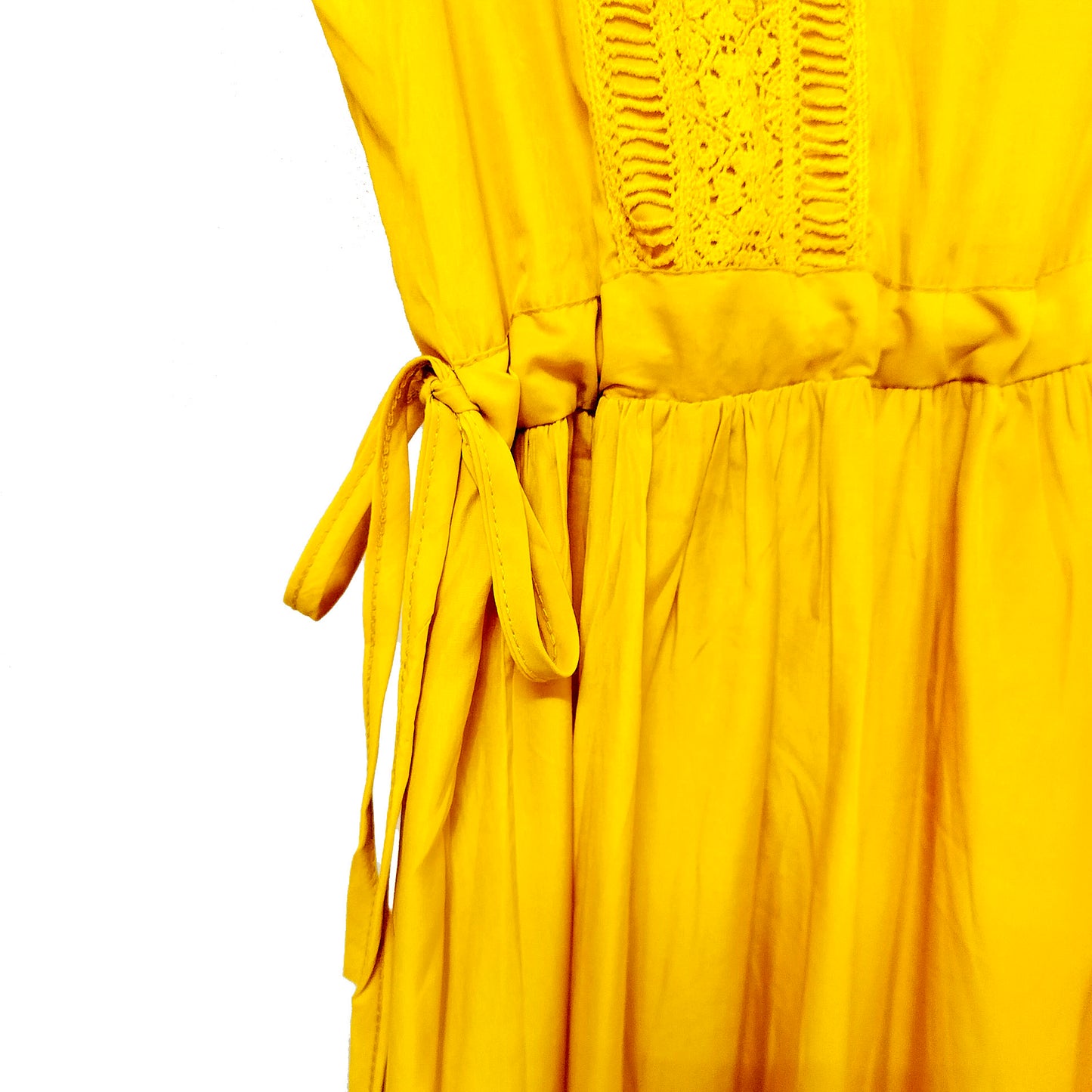 Comfortable, Stylish, and Minimalistic Seven-Quarter Sleeve Artistic Belted Maxi Dress with Long V-Neck