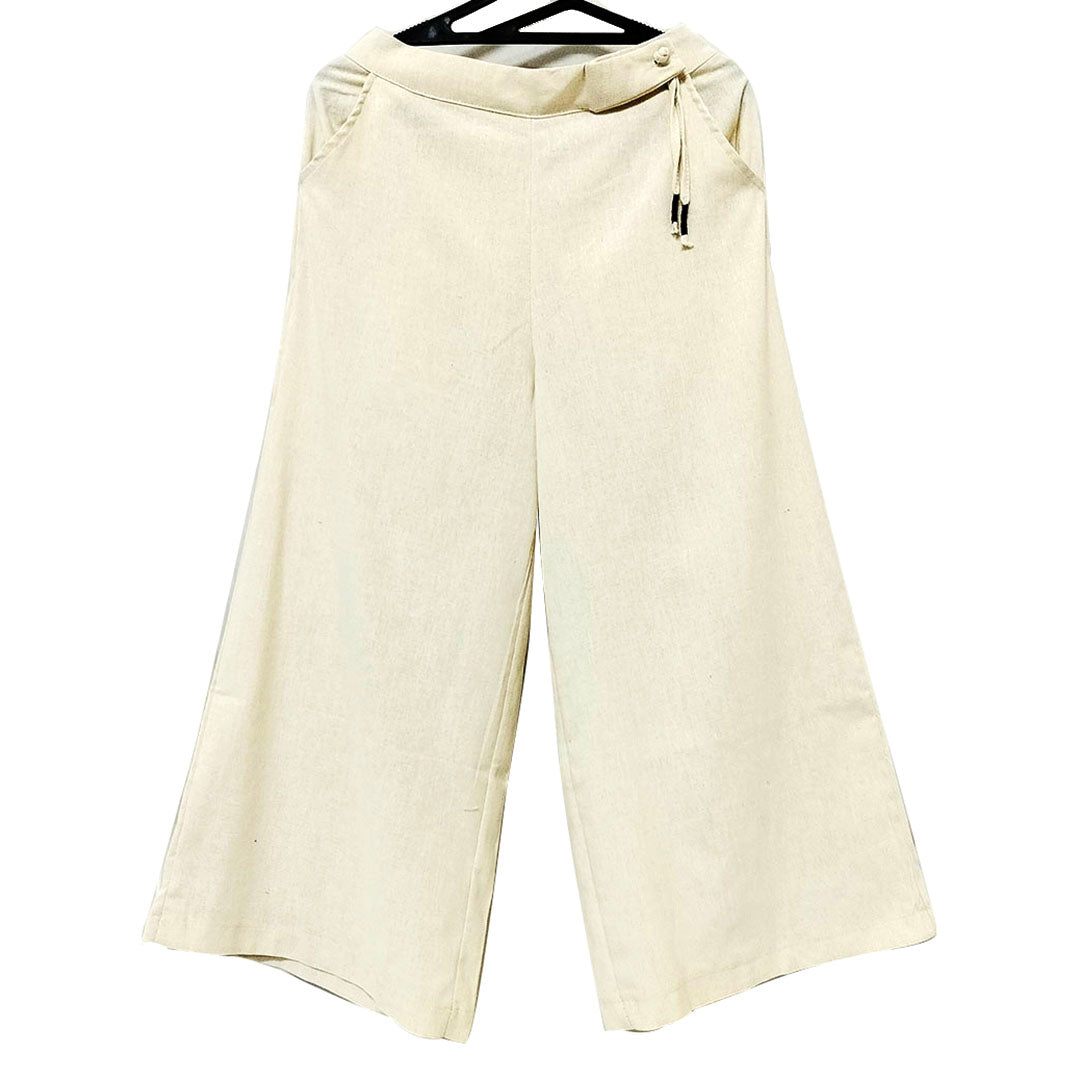 Artistic Retro Cotton Linen Wide-Leg Pants: Loose Fit Plus Size Women’s Casual Trousers