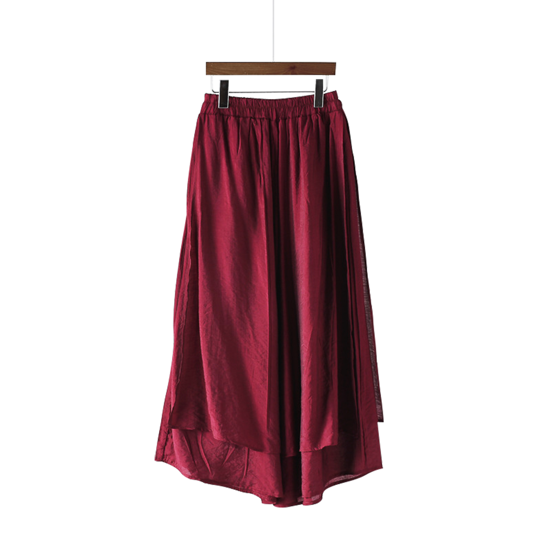 2025 New Women’s Vintage Wide-Leg Culottes | Flowy Cropped Skirt Pants | Elegant & Comfortable
