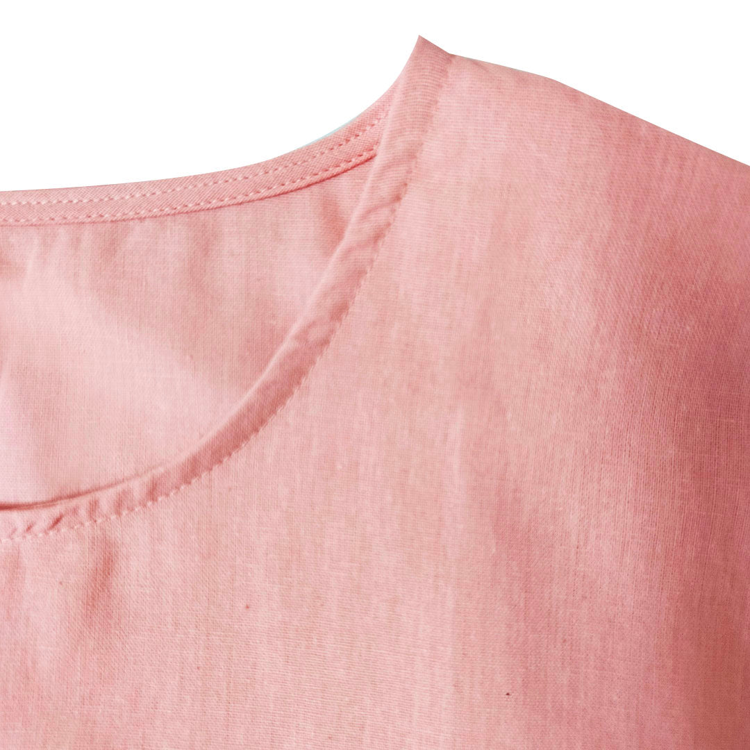 Linen crewneck T-shirt top