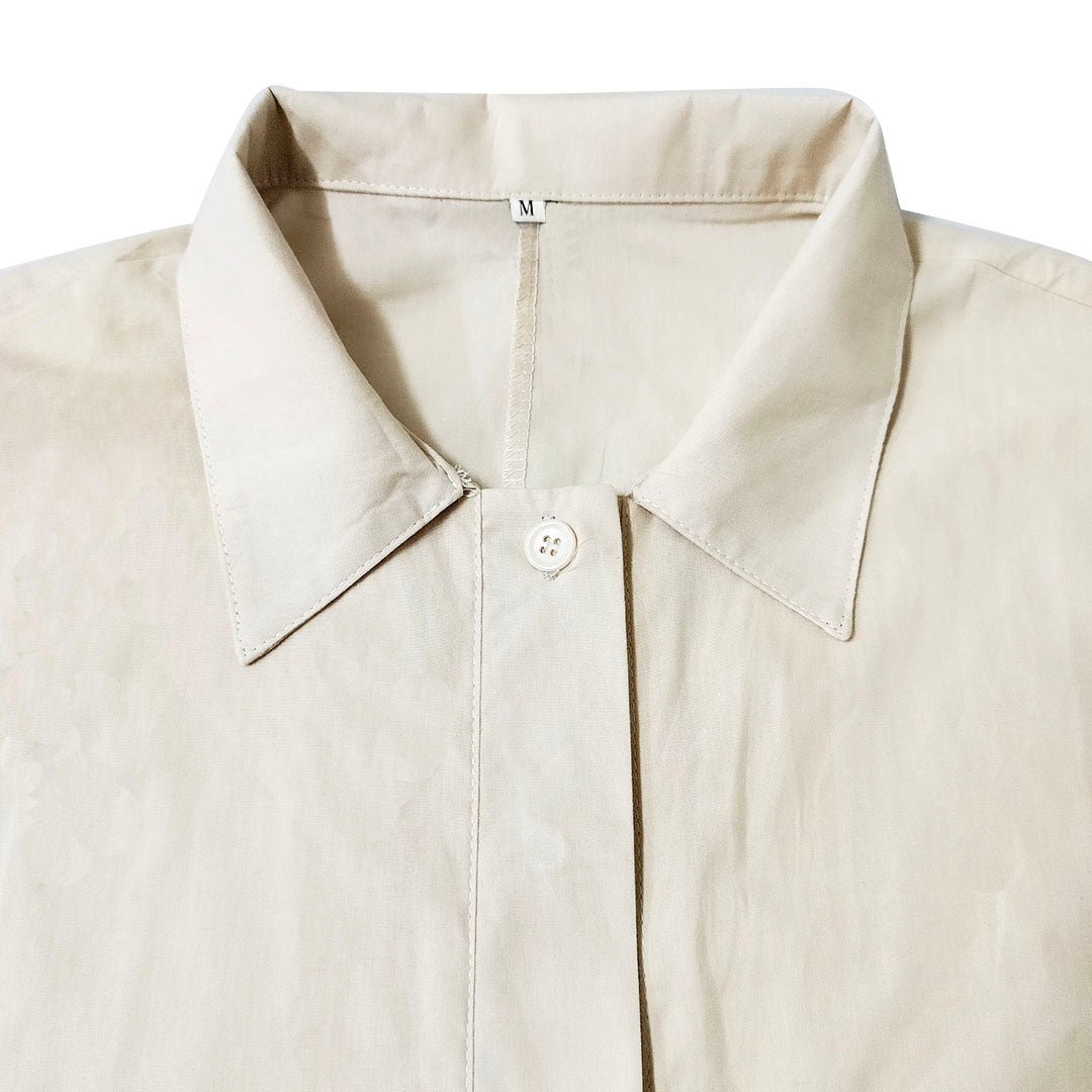 Korean solid color cotton dress