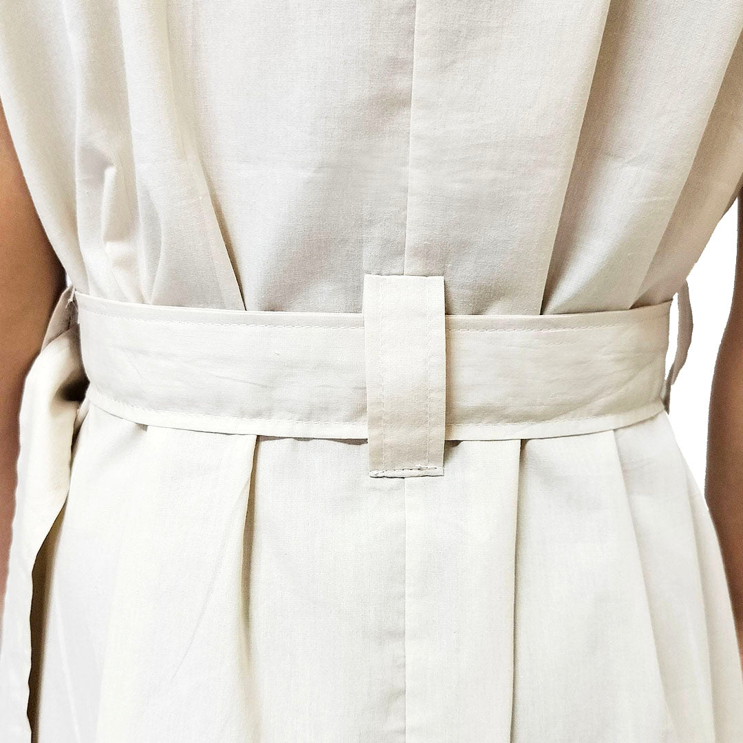 Korean solid color cotton dress