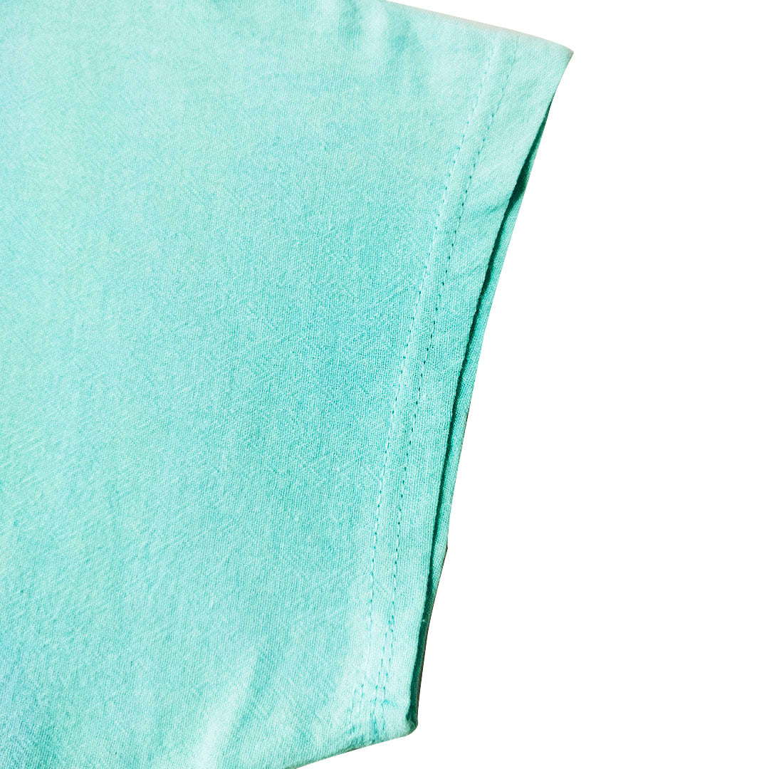 Loose cotton and linen short sleeves dress