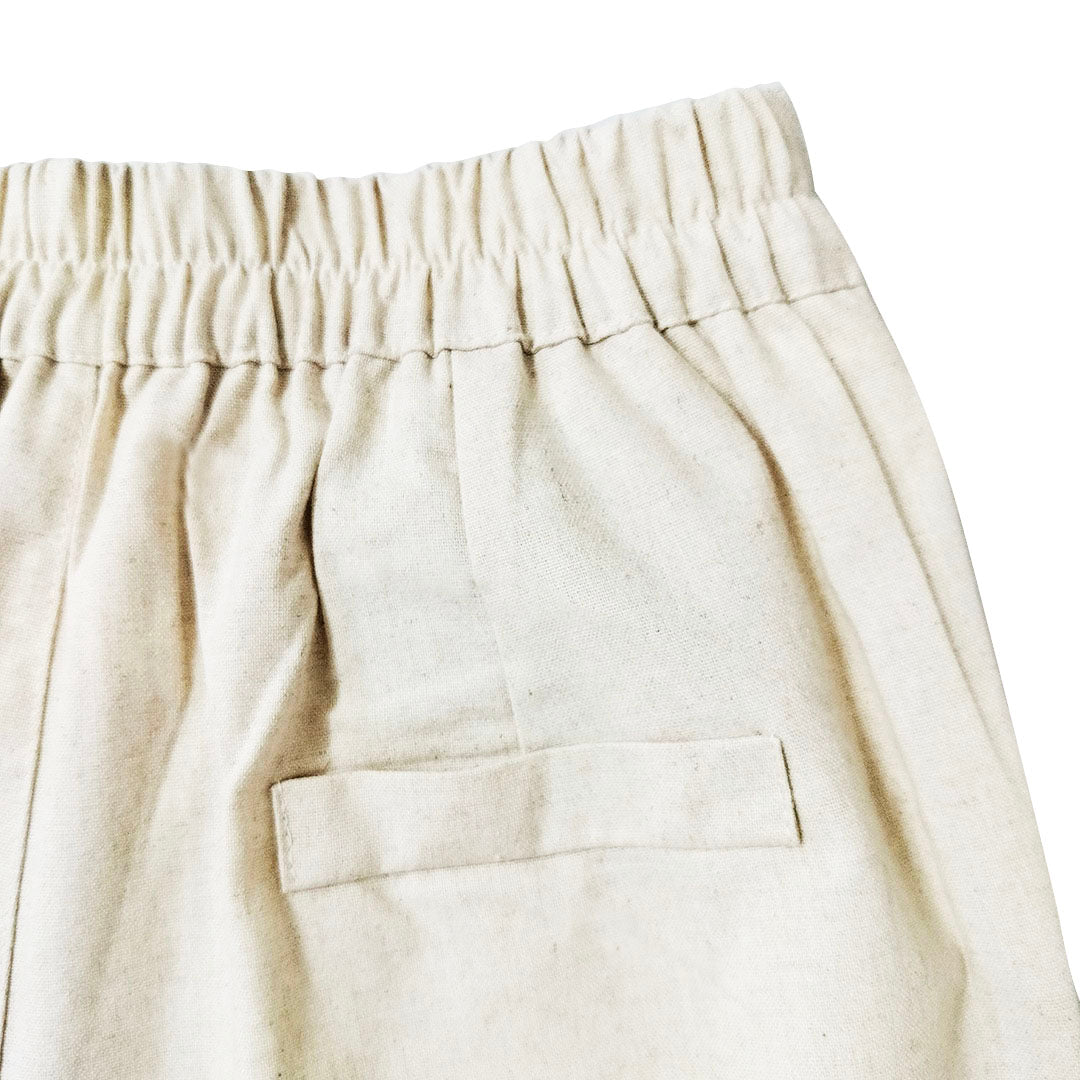 Loose-fitting cotton drape wide-leg pants