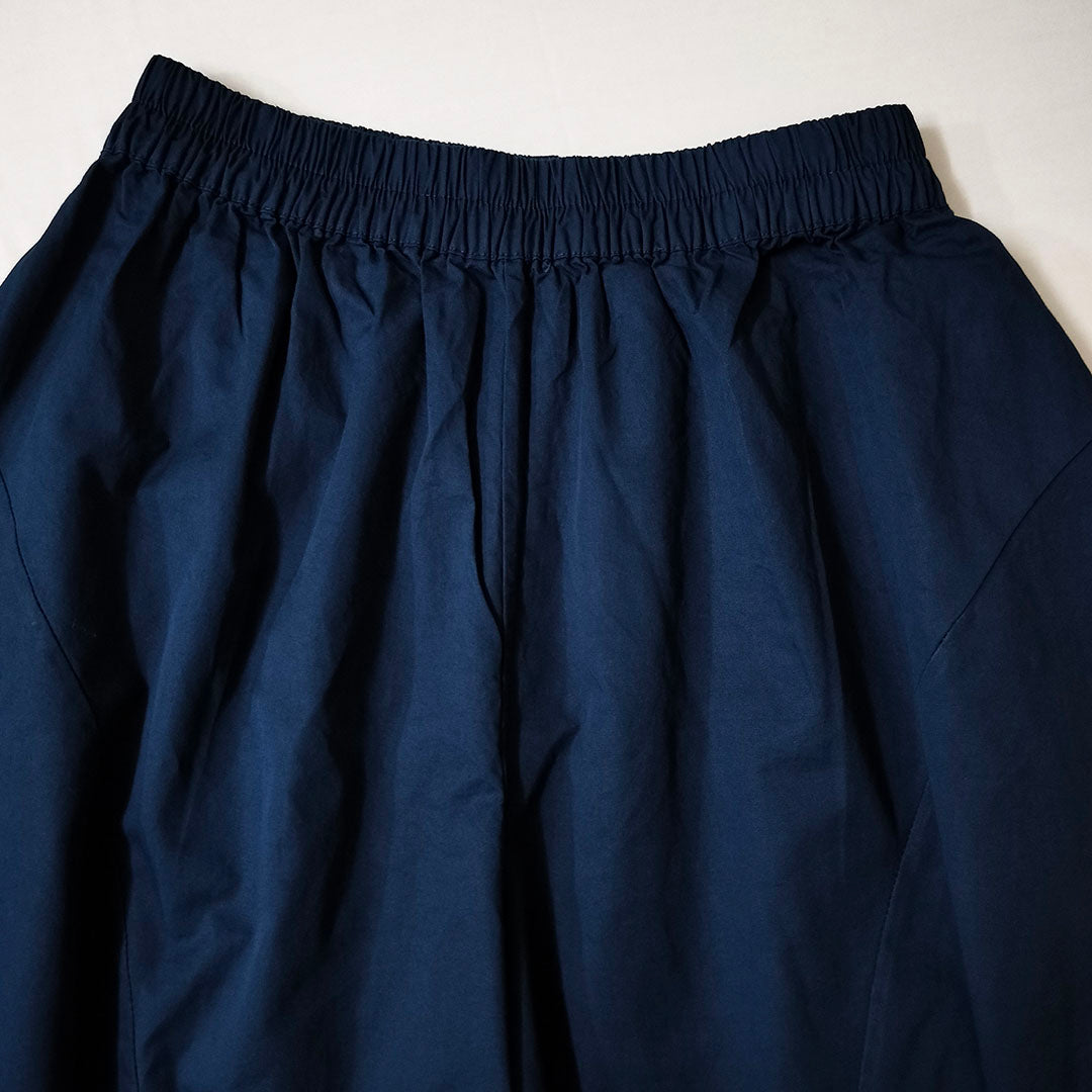 Vintage Cotton Wide-Leg Pants: Elastic Waist, Ruffled Hem, Cropped Length