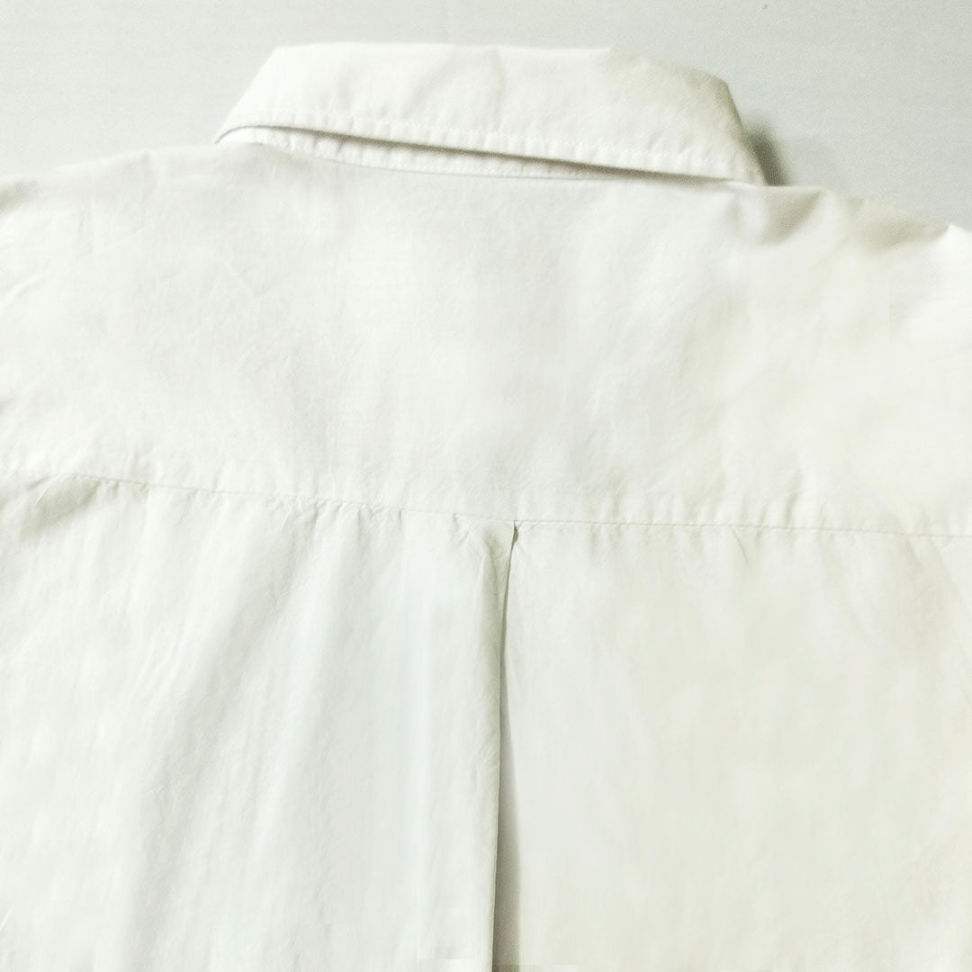 French Striped Shirt: Long Sleeve, Autumn Elegance, High-end, Pure Cotton White Blouse