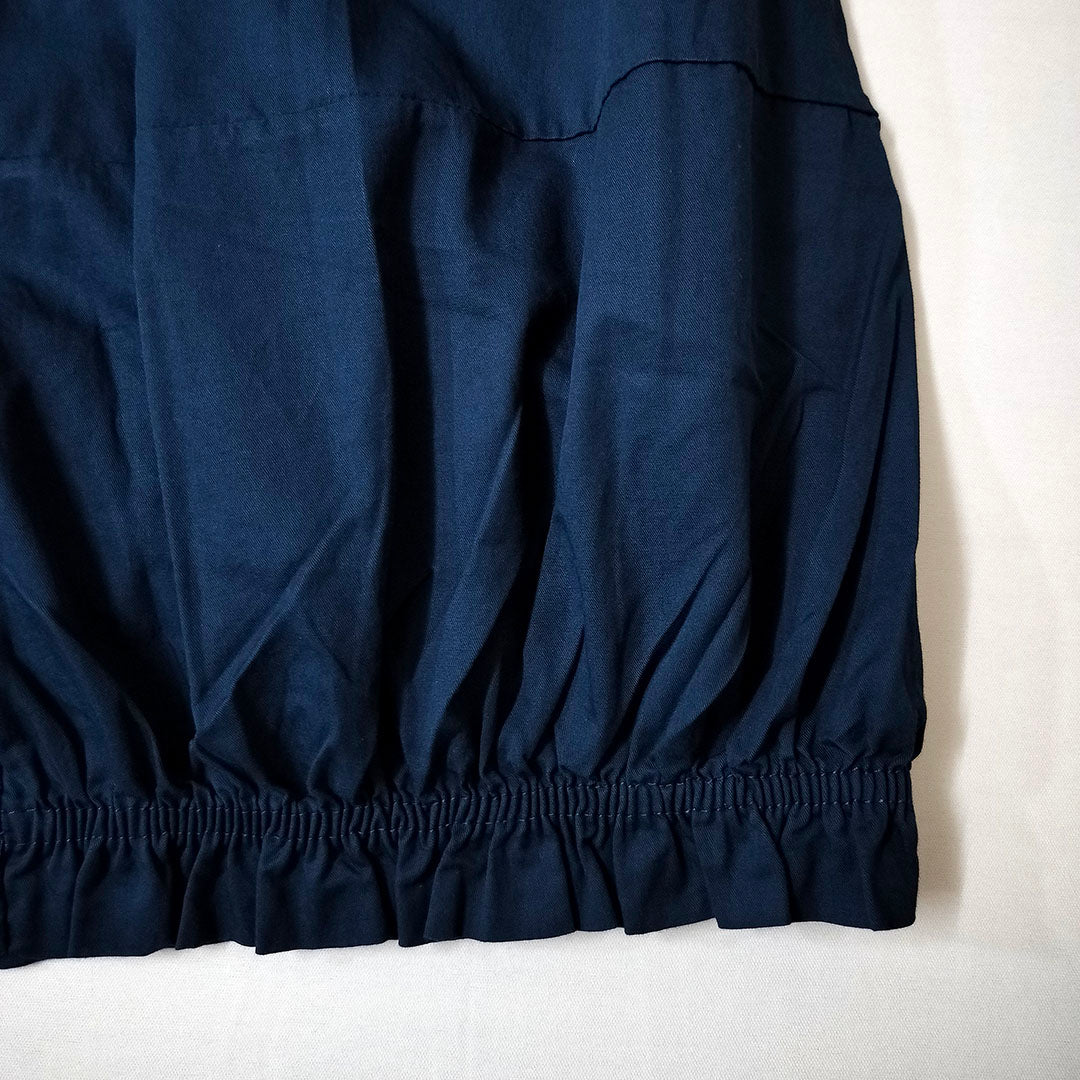 Vintage Cotton Wide-Leg Pants: Elastic Waist, Ruffled Hem, Cropped Length