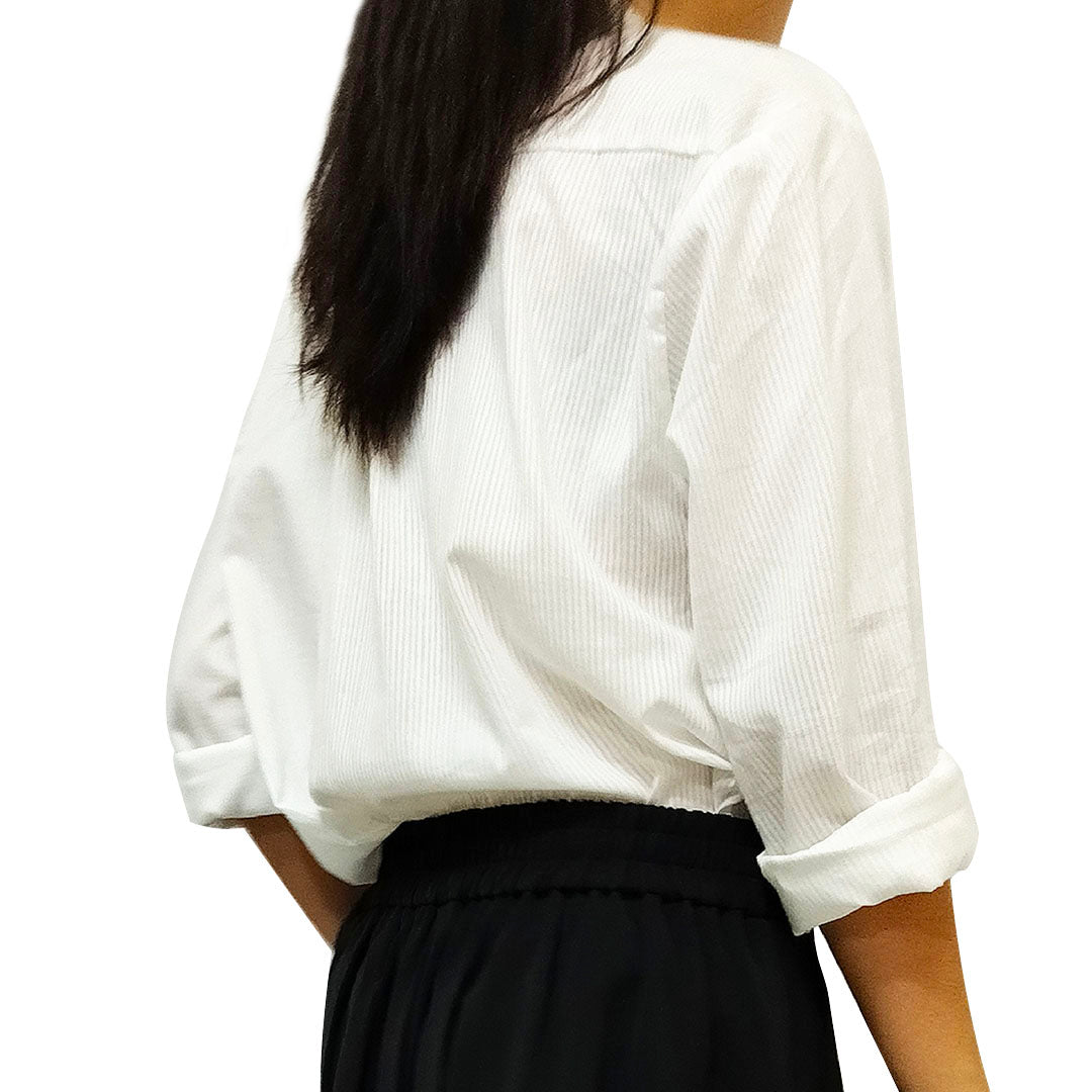 Cotton vintage Stand Collar Long Sleeves