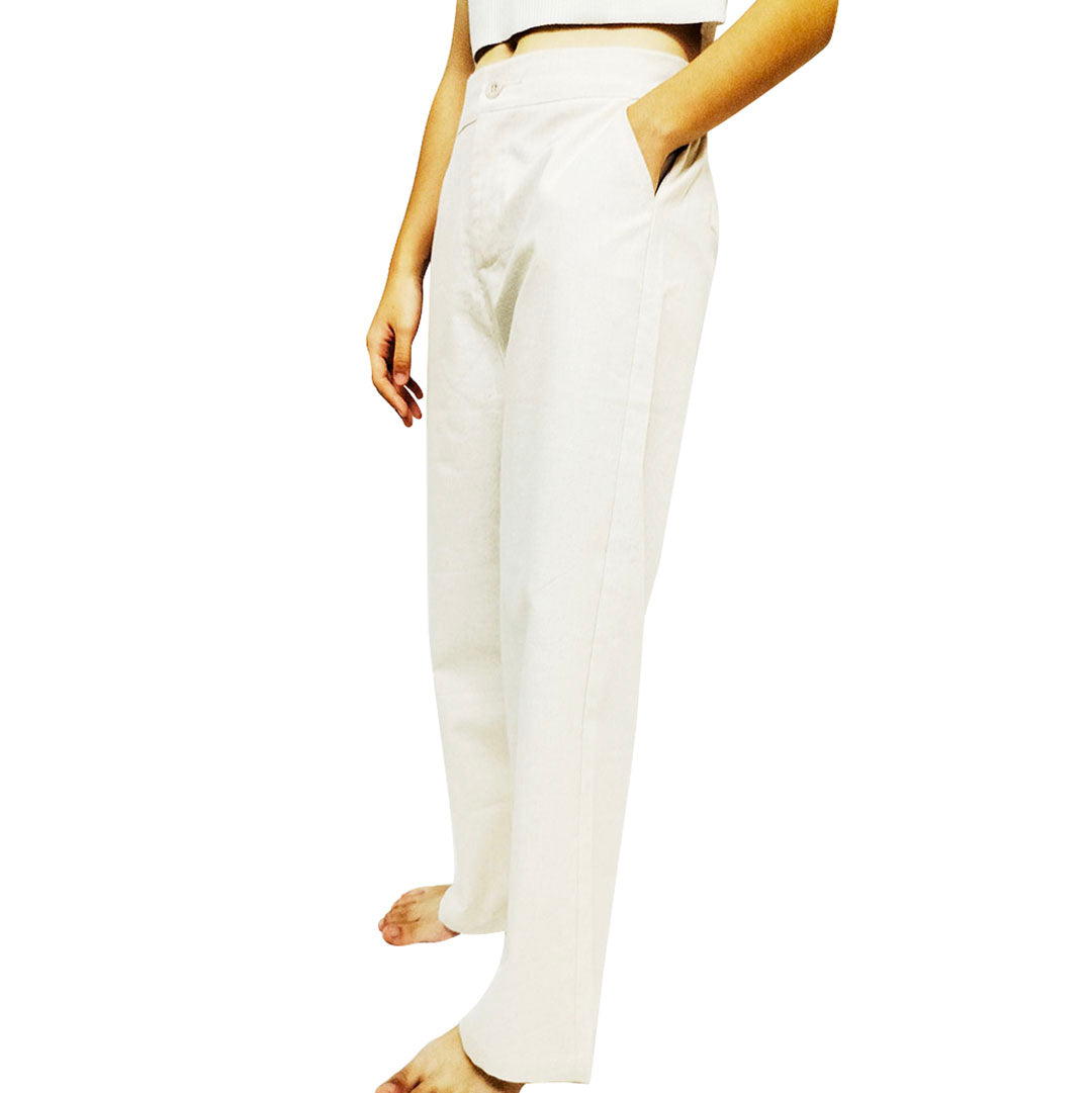 Loose-fitting cotton drape wide-leg pants