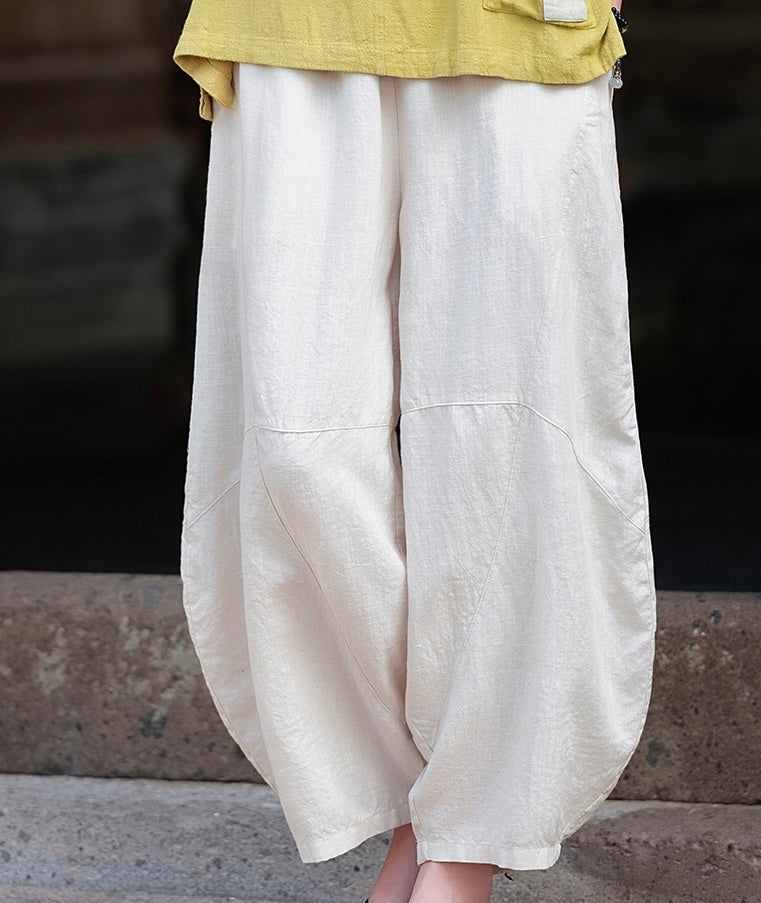 Loose casual pants women's bloomers literary retro cotton and linen
