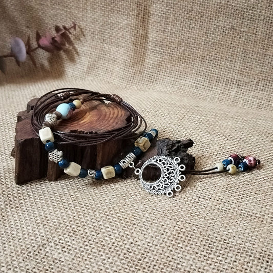 Vintage Moonlit Night Tassel Necklace
