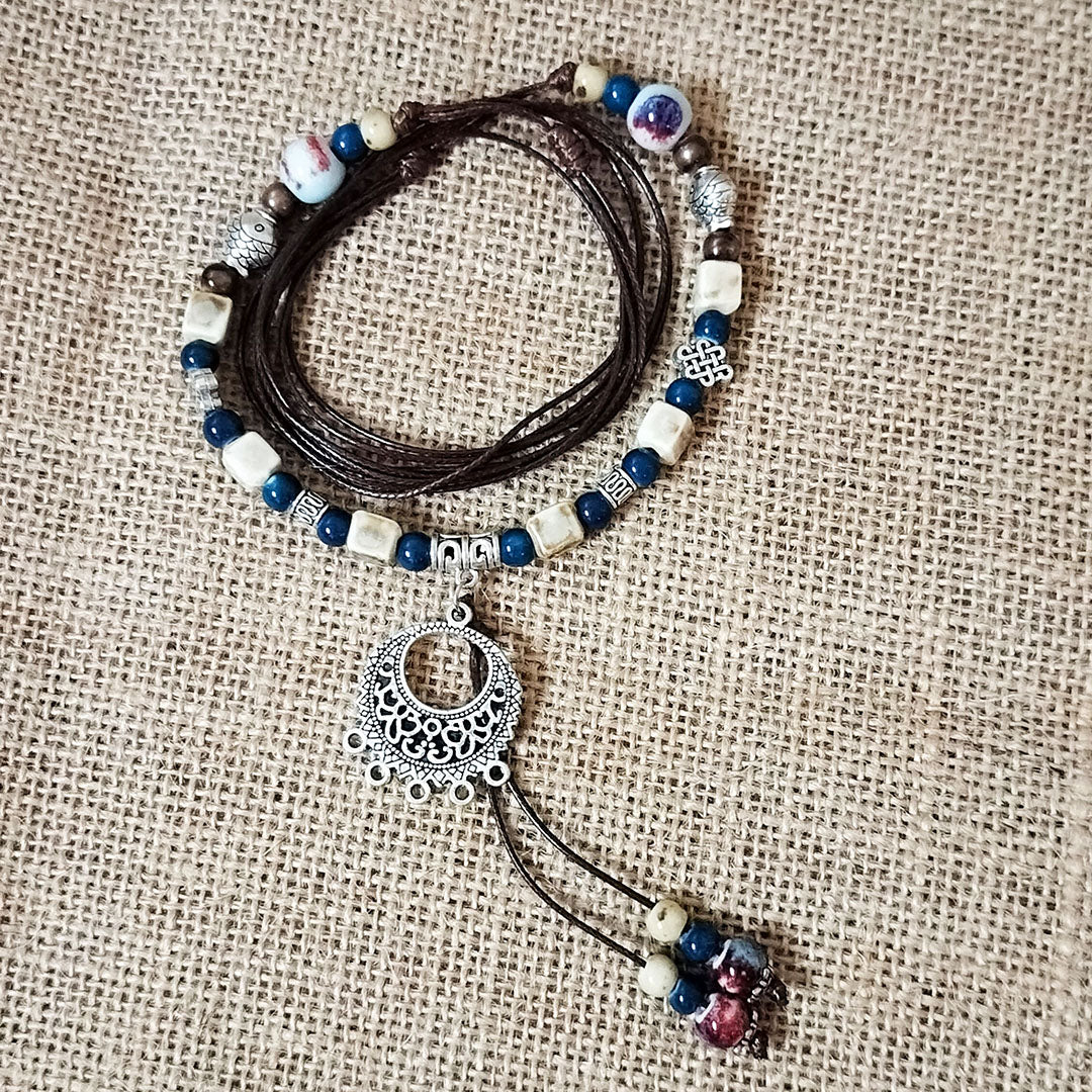 Vintage Moonlit Night Tassel Necklace