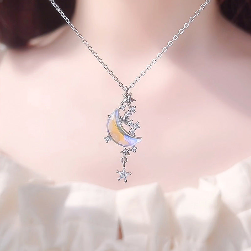 S925 Sterling Silver Celestial Necklace: Elegant and Unique Design