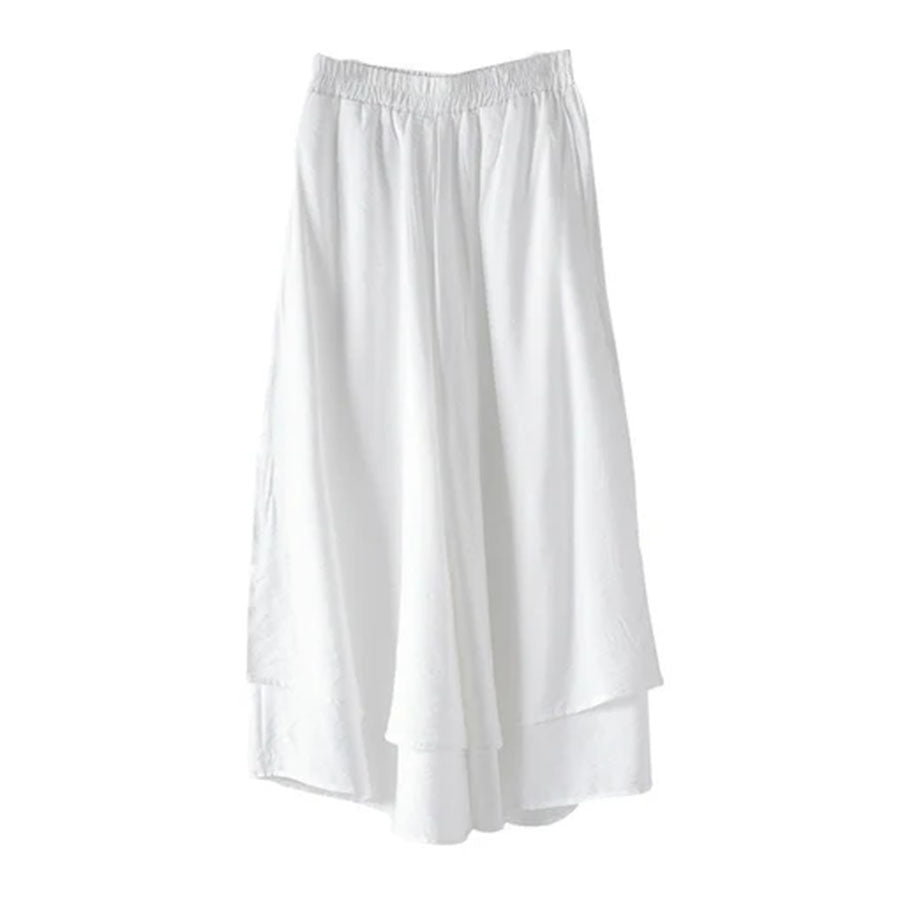 2025 New Women’s Vintage Wide-Leg Culottes | Flowy Cropped Skirt Pants | Elegant & Comfortable