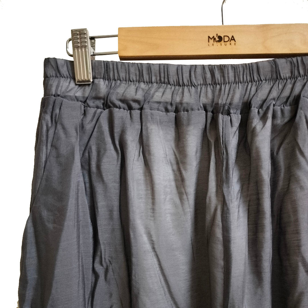 Artistic Casual Loose Plus Size Women’s Pants: Comfortable Side-Slit Wide-Leg Trousers