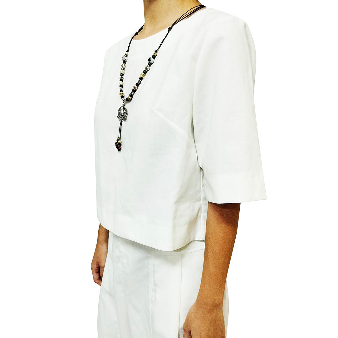 Elegant and Chic Fashion Set for Women 2024 Summer: Designer-Inspired Niche Linen Wide-Leg Pants Two-Piece Set.