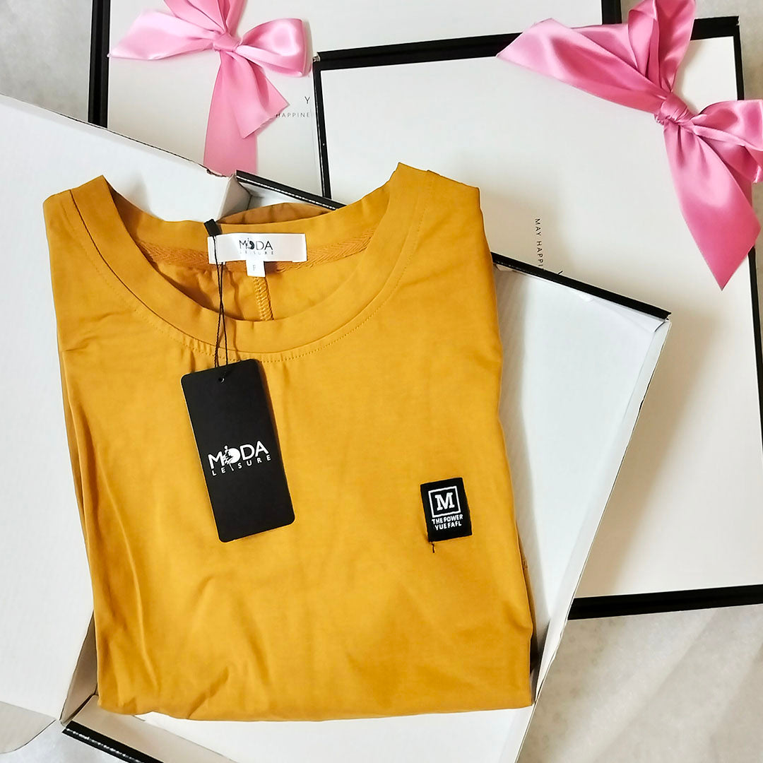 New Short Sleeve T-Shirt: Artistic, Simple, Solid Color, Loose Fit, Cotton Blend Casual Top