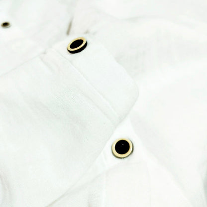 Korean Design High-Collar Cotton Long Sleeve Shirt: Loose, Artistic Top, Vintage Base Shirt, Blouse