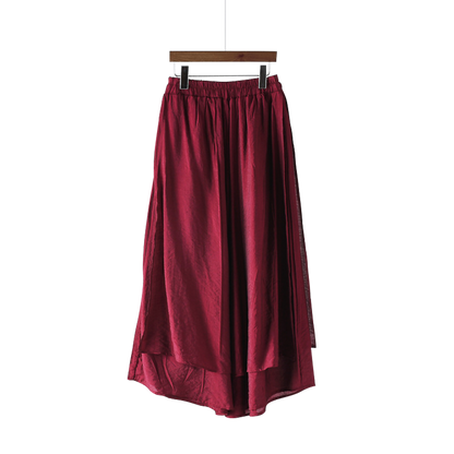 2025 New Women’s Vintage Wide-Leg Culottes | Flowy Cropped Skirt Pants | Elegant & Comfortable