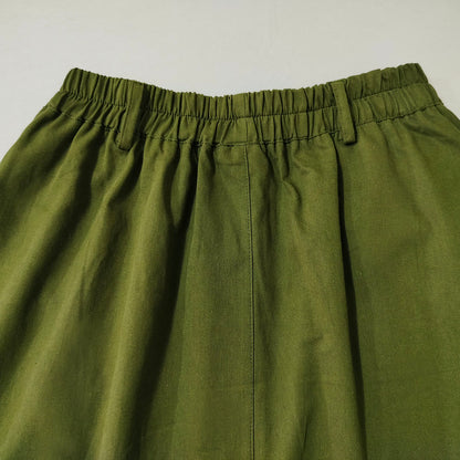 Solid cotton A-Line  skirt