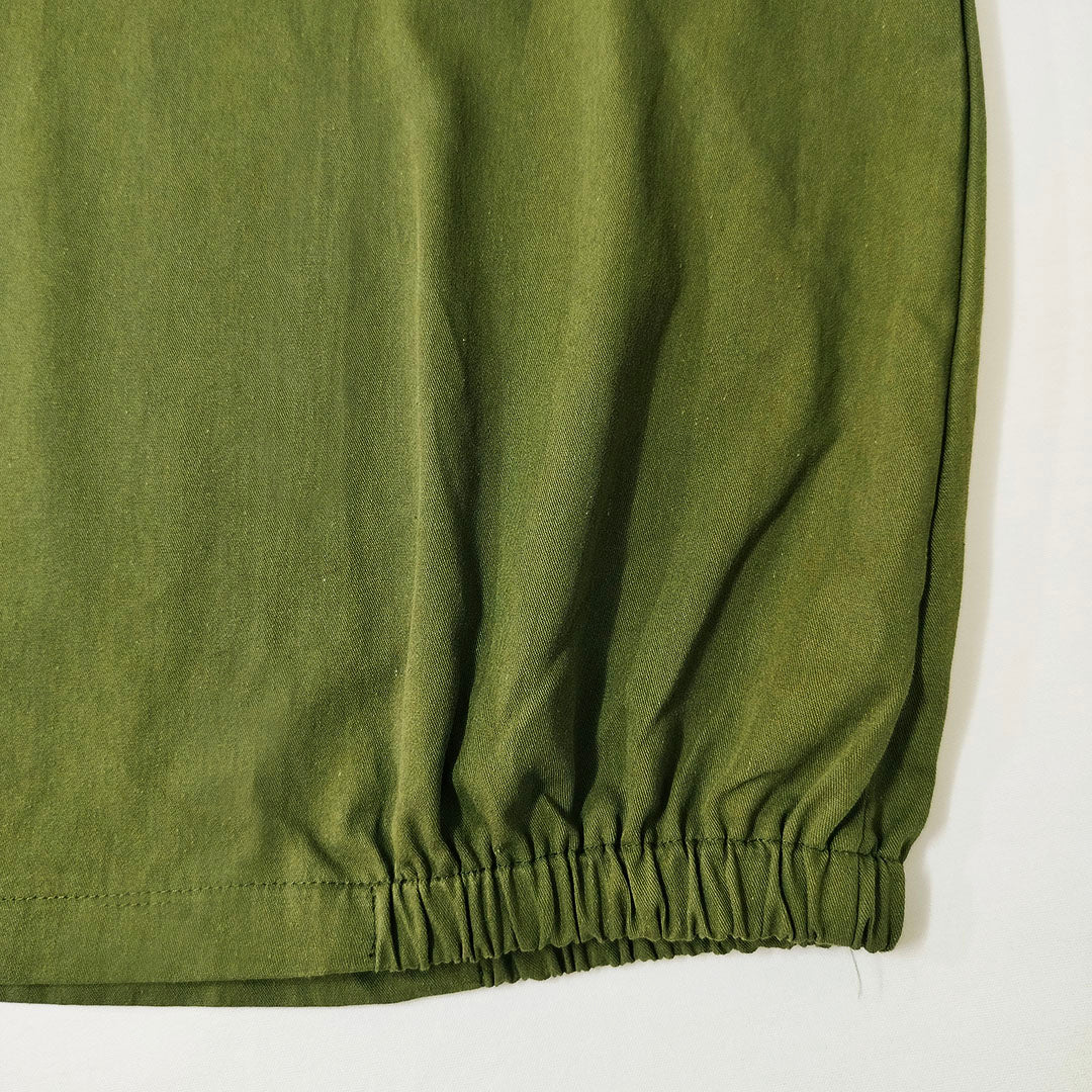 Solid cotton A-Line  skirt