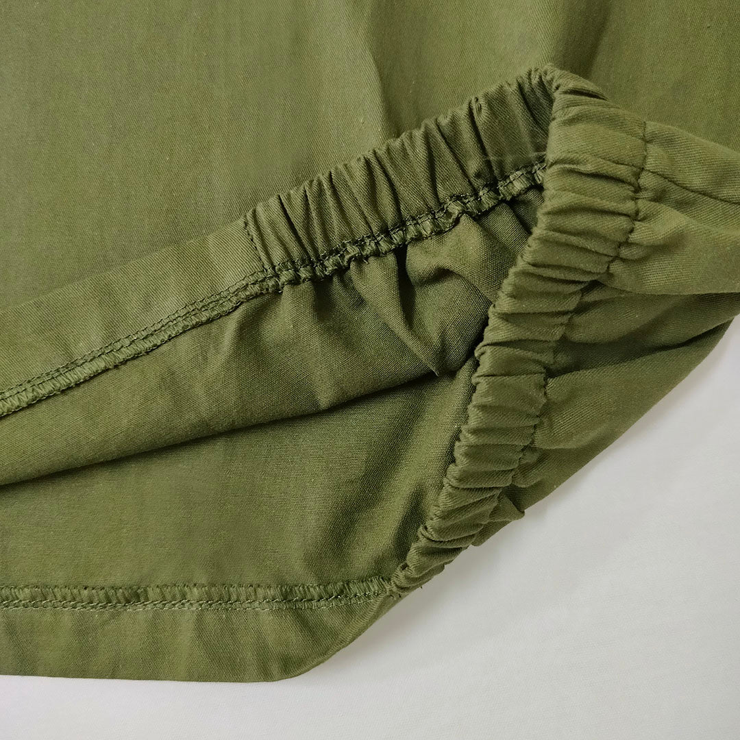 Solid cotton A-Line  skirt