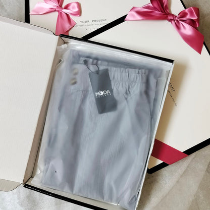 2025 High-Waisted Grey Linen Wide-Leg Pants: Loose and Casual Cotton Linen Trousers