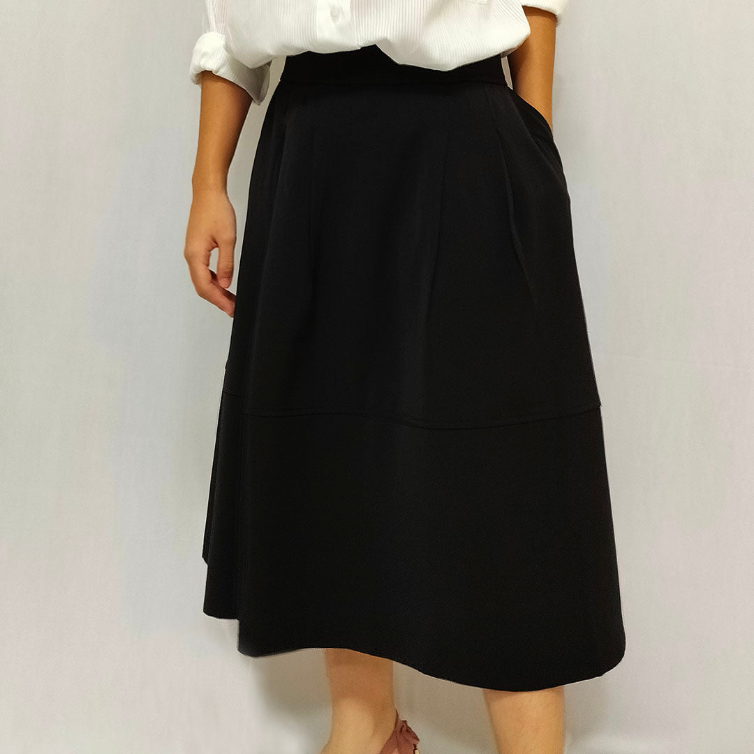 Temperament high-waisted A-line skirt