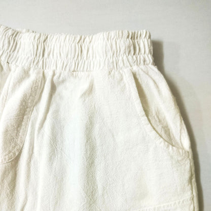 New in Cotton Linen: Vintage Chic Sand-Washed Straight-Leg Capris for a Slimming Effect