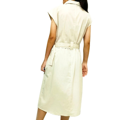Korean solid color cotton dress
