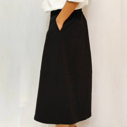 Temperament high-waisted A-line skirt