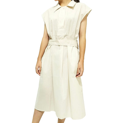 Korean solid color cotton dress
