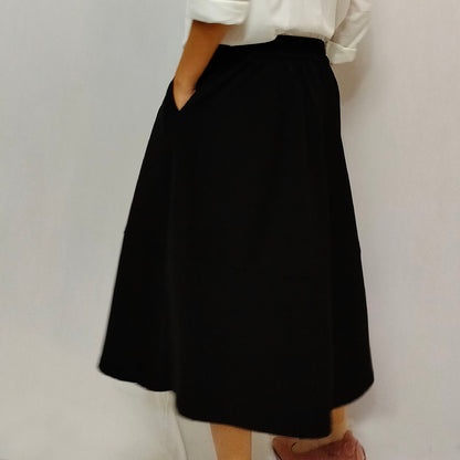 Temperament high-waisted A-line skirt