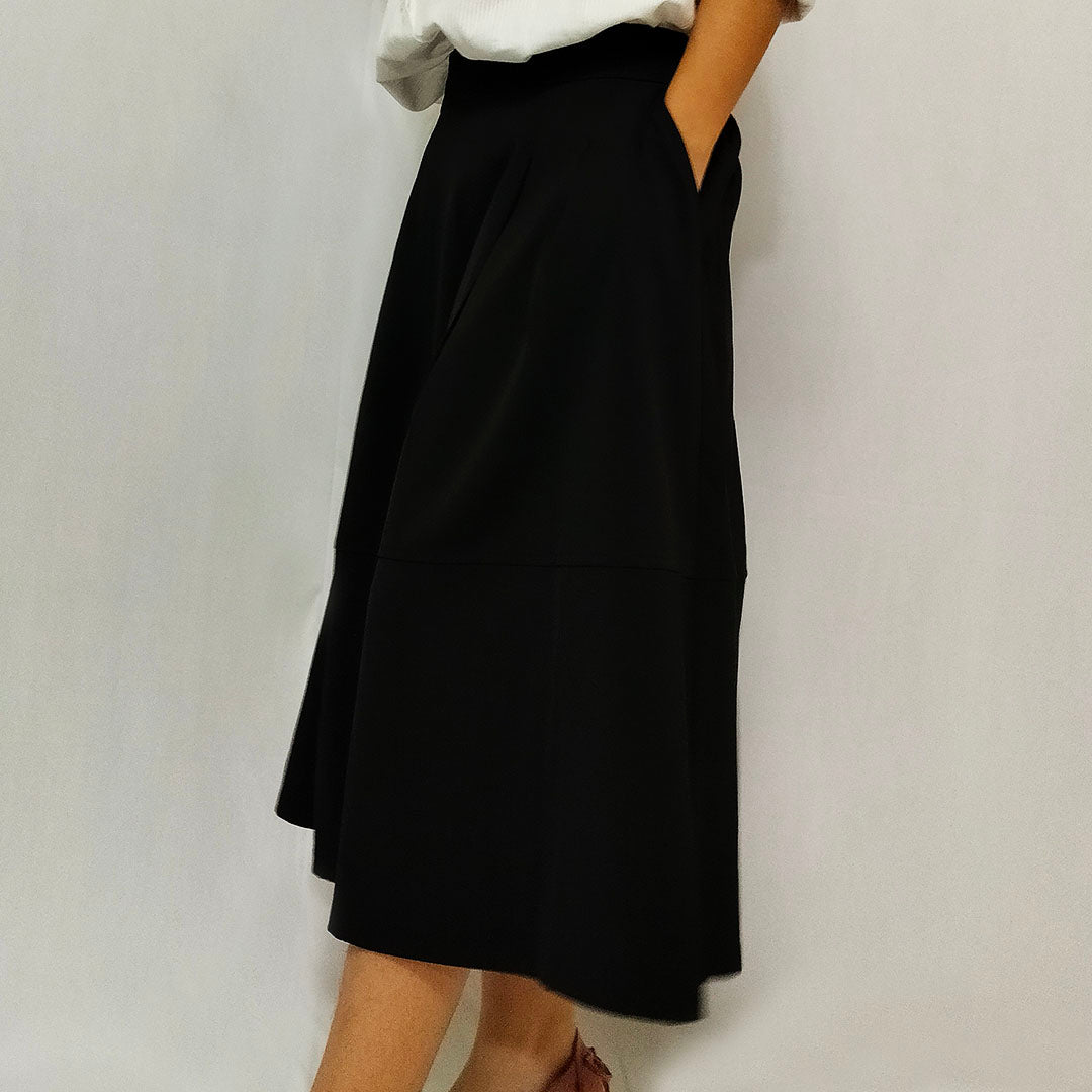 Temperament high-waisted A-line skirt