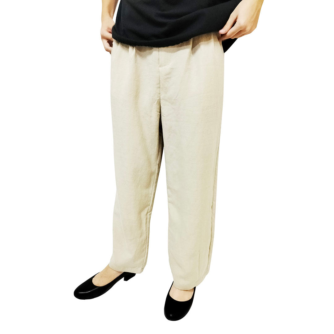 Tencel Linen! Cool, breathable, soft, drapey, high-waisted, loose-fitting, slimming straight-leg pants, casual cropped pants for women, new summer collection.