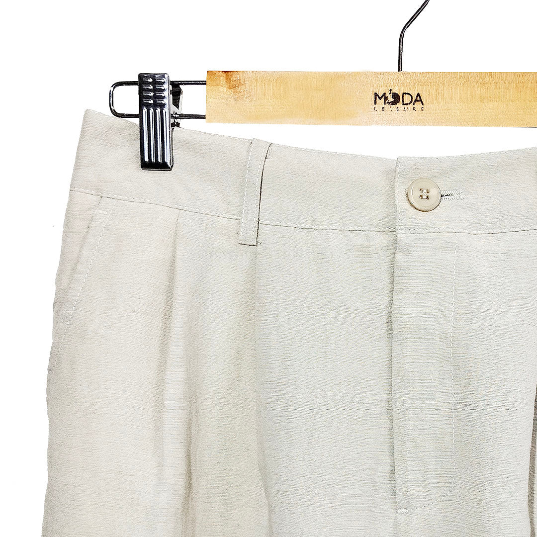 Tencel Linen! Cool, breathable, soft, drapey, high-waisted, loose-fitting, slimming straight-leg pants, casual cropped pants for women, new summer collection.