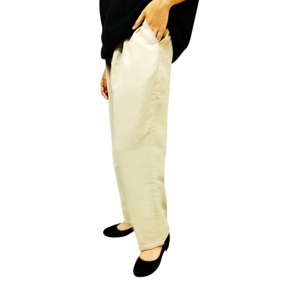 Tencel Linen! Cool, breathable, soft, drapey, high-waisted, loose-fitting, slimming straight-leg pants, casual cropped pants for women, new summer collection.