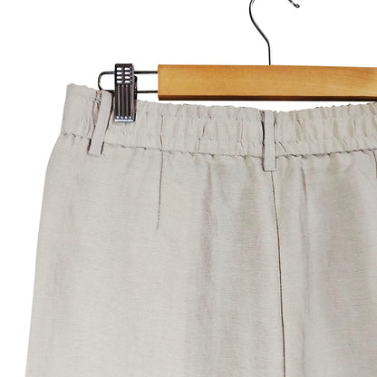 Tencel Linen! Cool, breathable, soft, drapey, high-waisted, loose-fitting, slimming straight-leg pants, casual cropped pants for women, new summer collection.