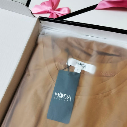 New Short Sleeve T-Shirt: Artistic, Simple, Solid Color, Loose Fit, Cotton Blend Casual Top